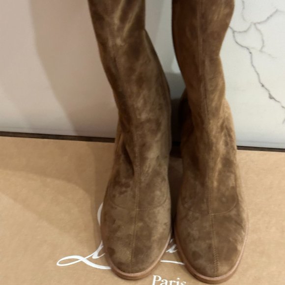Christian Louboutin STRETCHADOXA BOTTA ALTA 70 Suede Over Knee Tall Boots - Picture 6 of 16